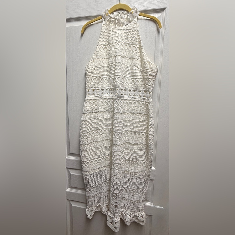 Elegant White Lace Dress